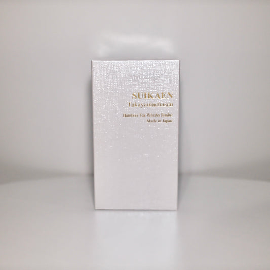 Suikaen — Bamboo Matcha Whisk, Blue/White Thread